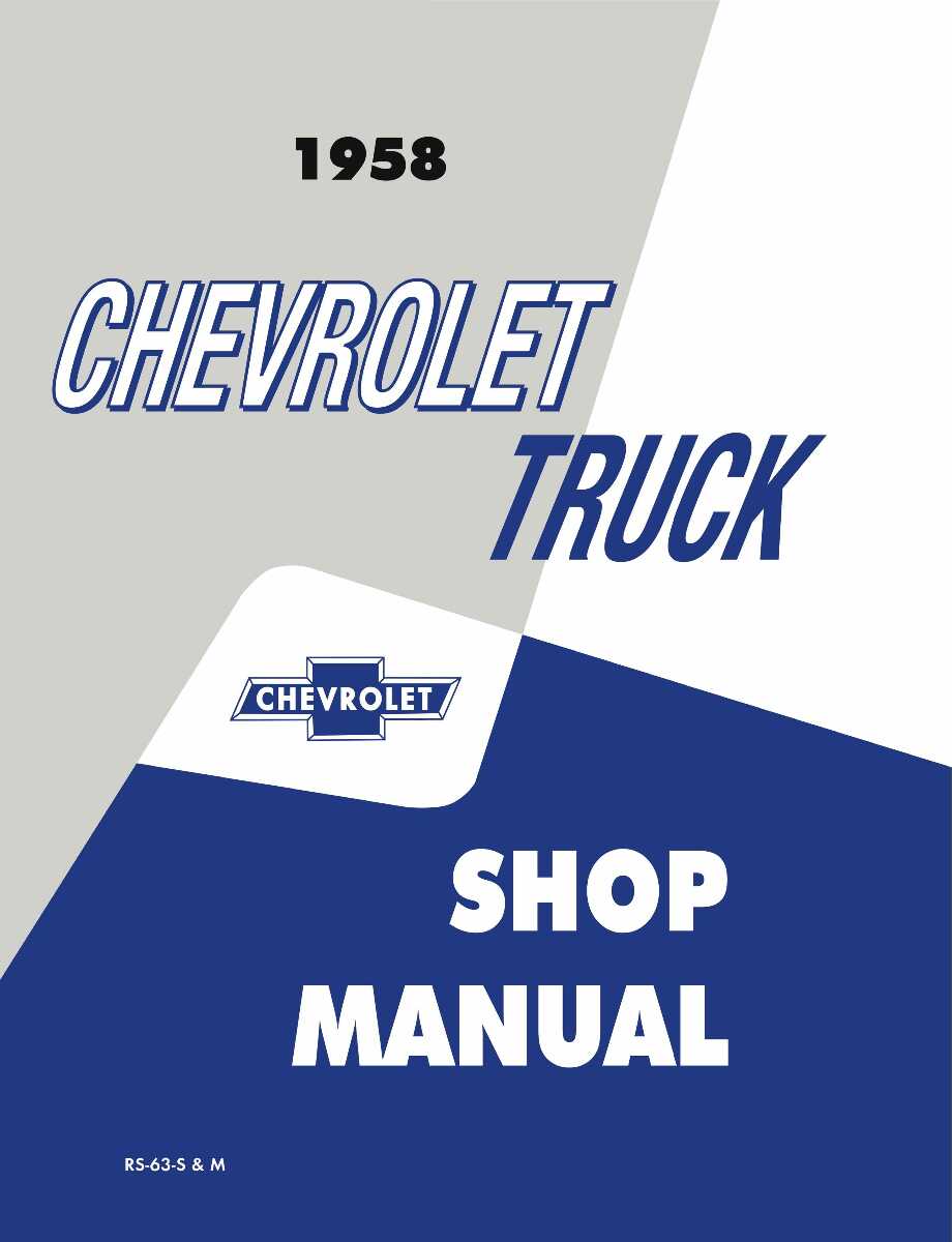 Service Manual for 1958 Chevrolet Truck