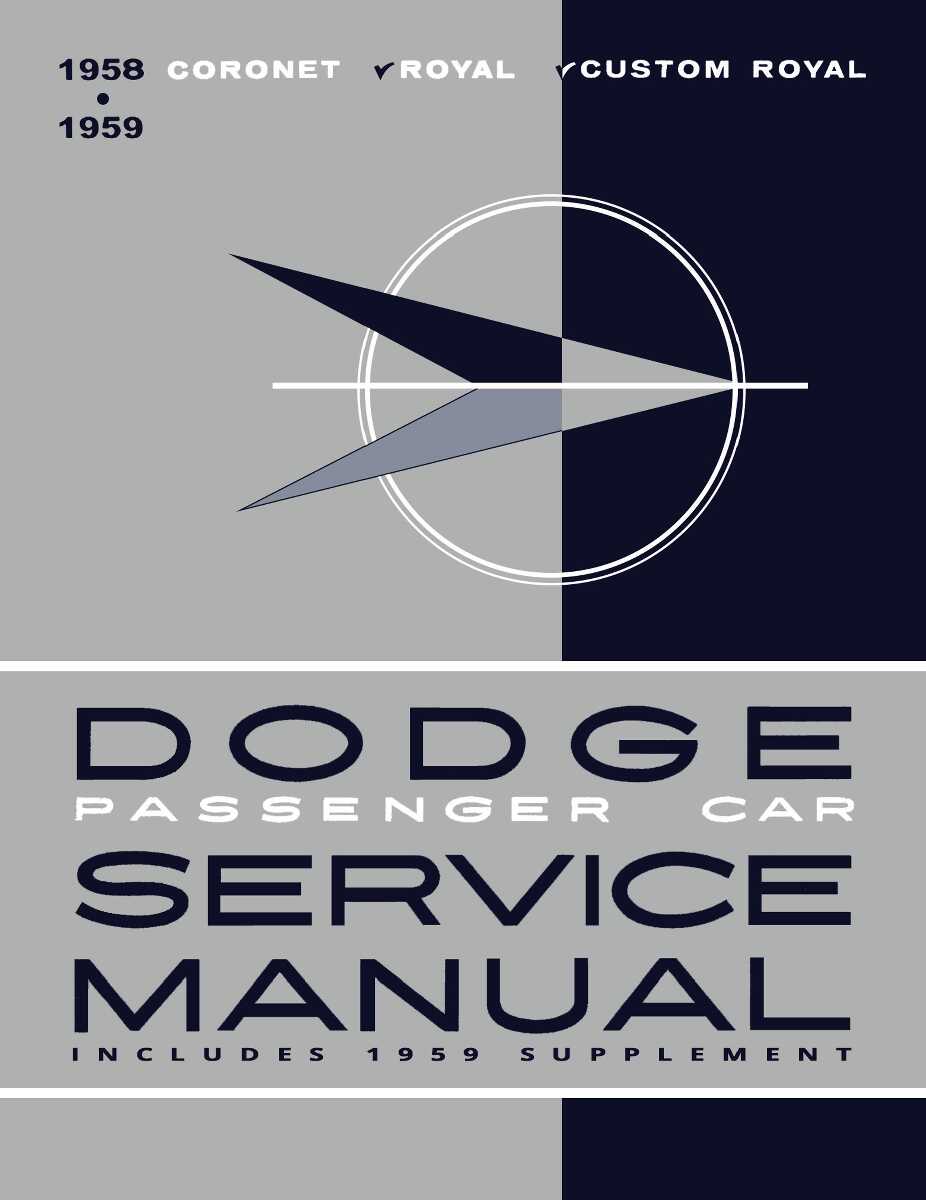 Service Manual for 1958-1959 Dodge