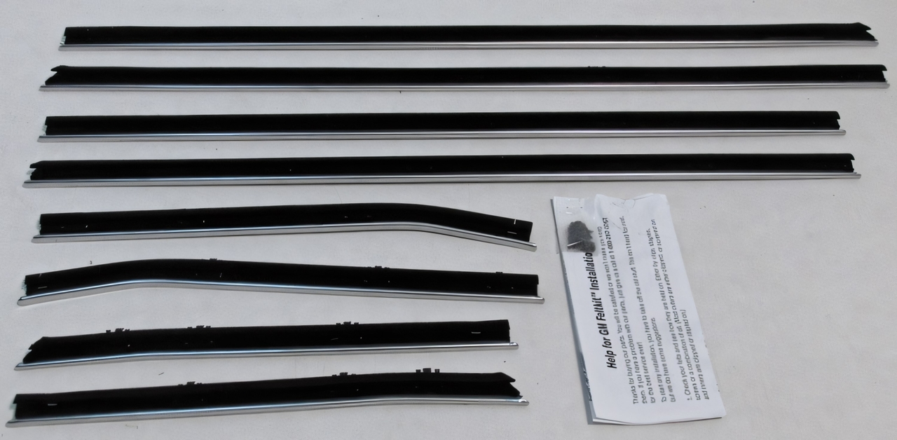 Window Sweeps Felt Kit for Chevrolet Camaro 2 Door Convertible - USA Made, Front Rear Left Right Inner Outer Weatherstrip