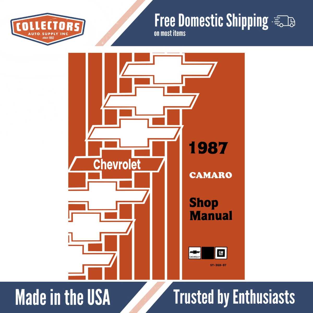 Service Manual for 1987 Chevy Camaro