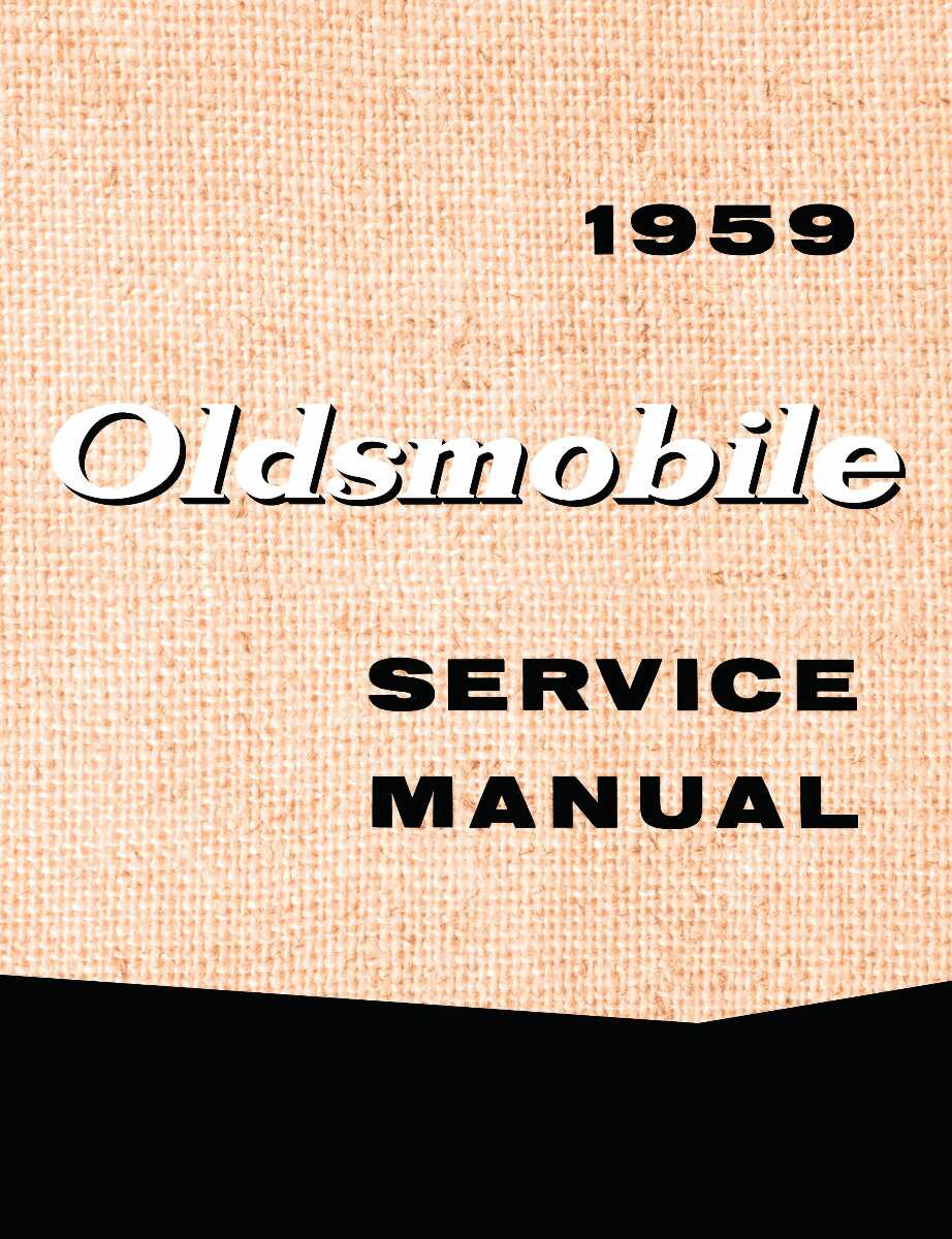 Service Manual for 1959 Oldsmobile