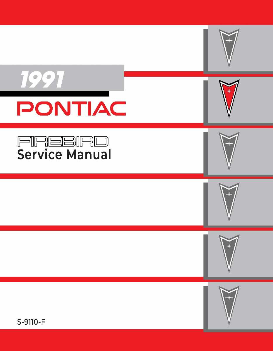 Service Manual for 1991 Pontiac Firebird
