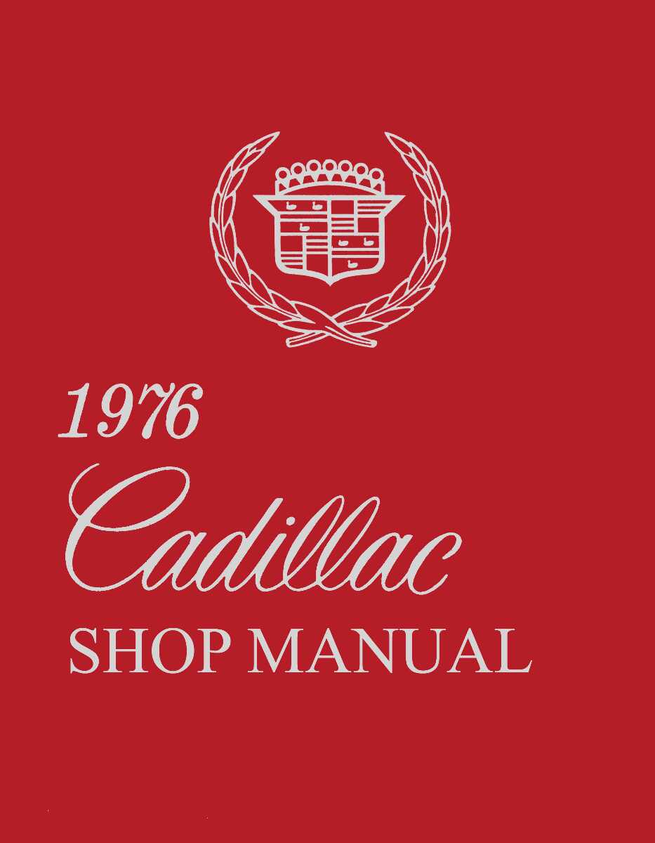 Service Manual for 1976 Cadillac