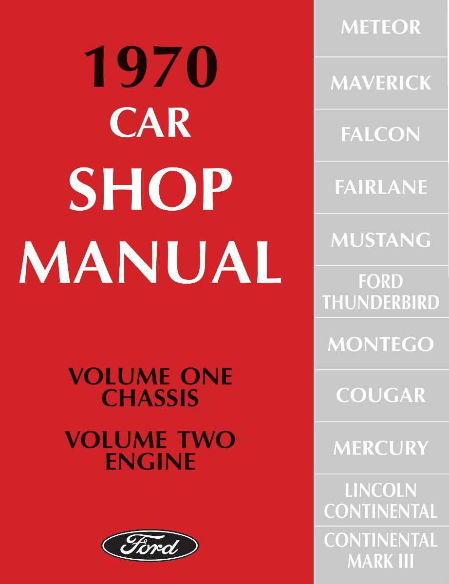 Service Manual for 1970 Ford Car (5 Vol)