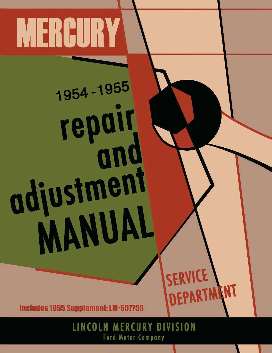 Service Manual for 1954 Mercury