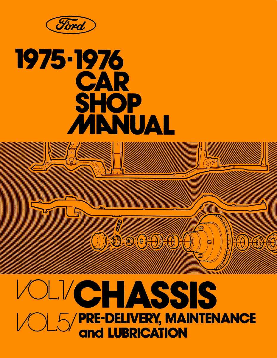 Service Manual for 1975-1976 Ford and Lincoln and Mercury (5 Vol)