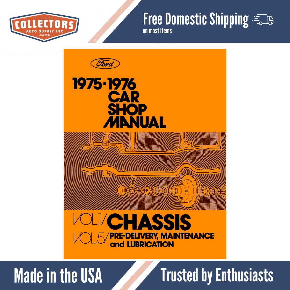 Service Manual for 1975-1976 Ford and Lincoln and Mercury (5 Vol)