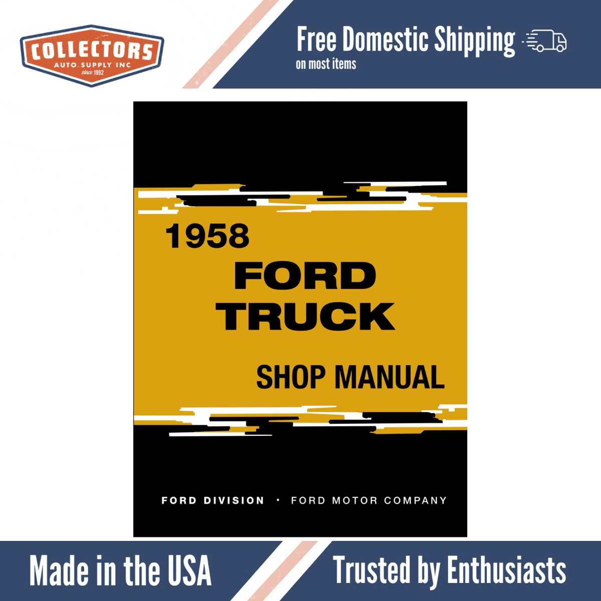Service Manual for 1958 Ford Truck