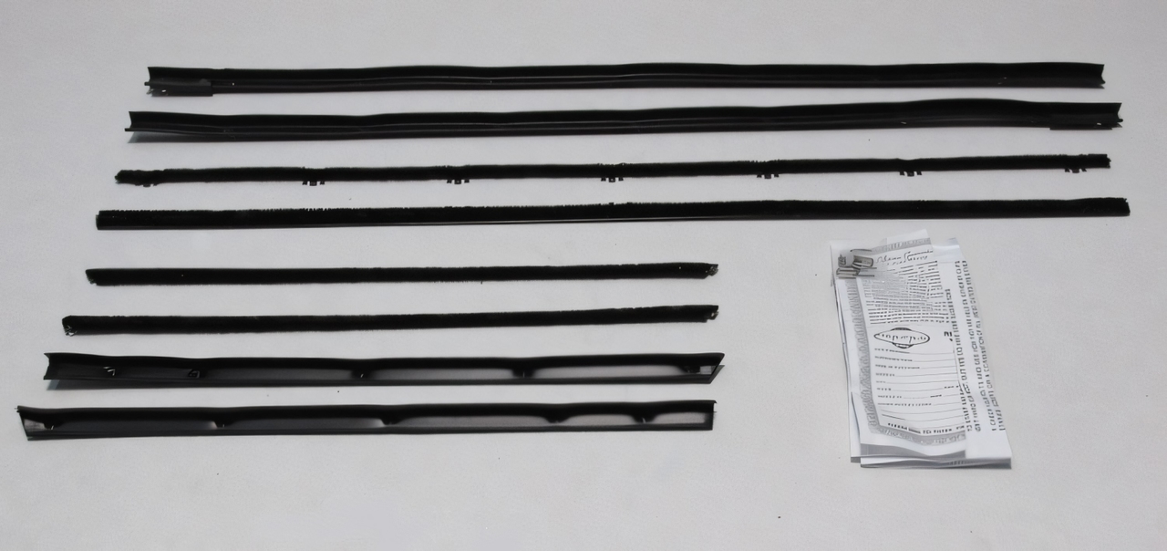 Window Sweeps Felt Kit Belt Line Weatherstrip for 1962-1965 Chevy II Nova Convertible - Authentic OEM Quality, Made in USA