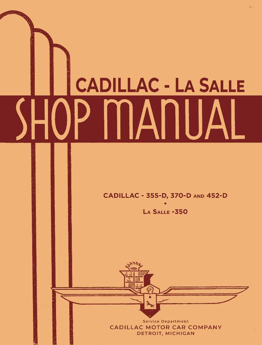 Service Manual for 1934-1935 Cadillac, LaSalle