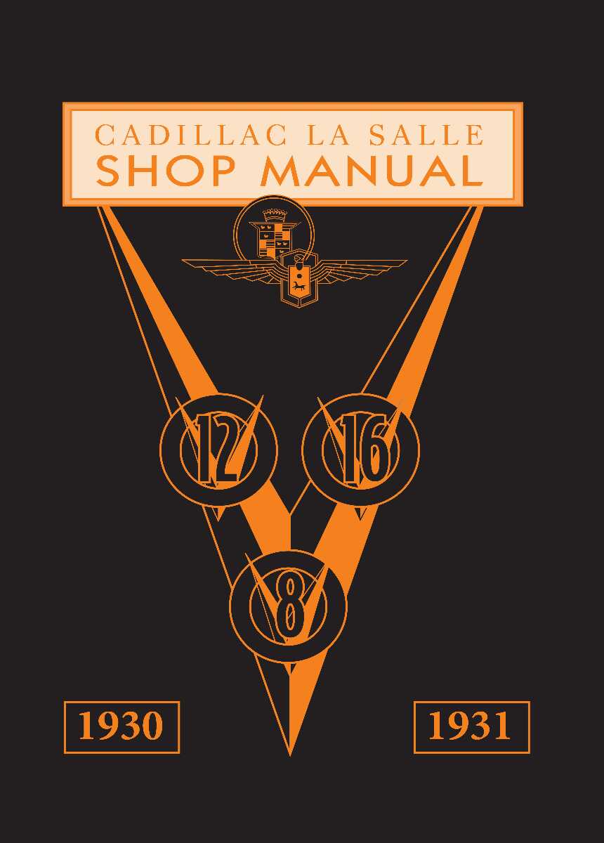 Service Manual for 1930-1931 Cadillac LaSalle