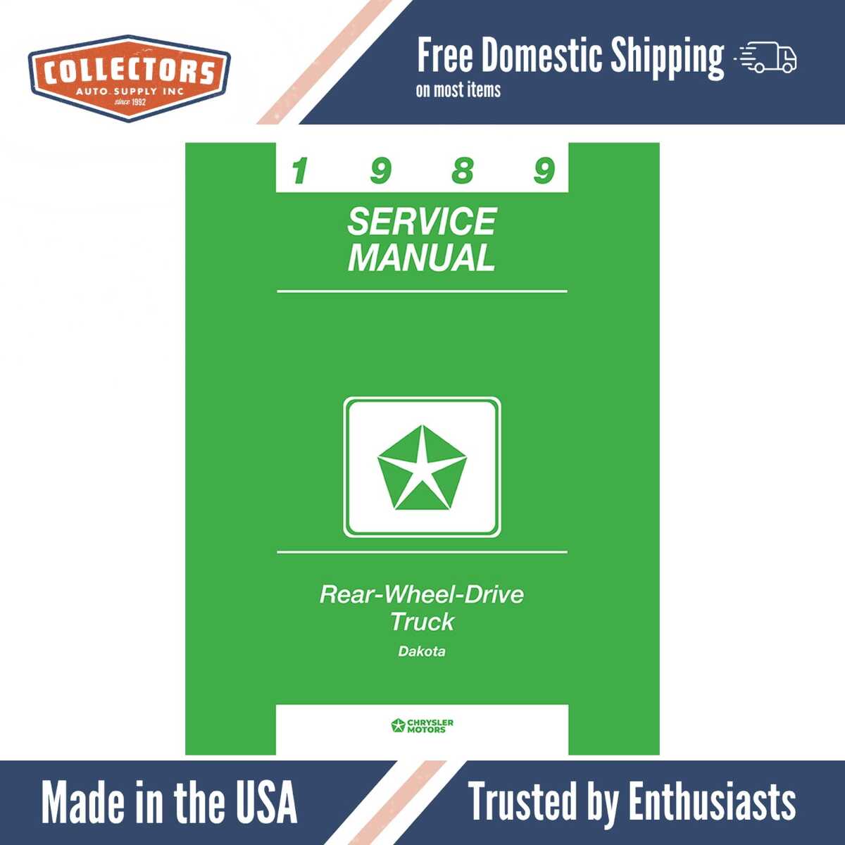 Service Manual for 1989 Dodge Dakota Truck