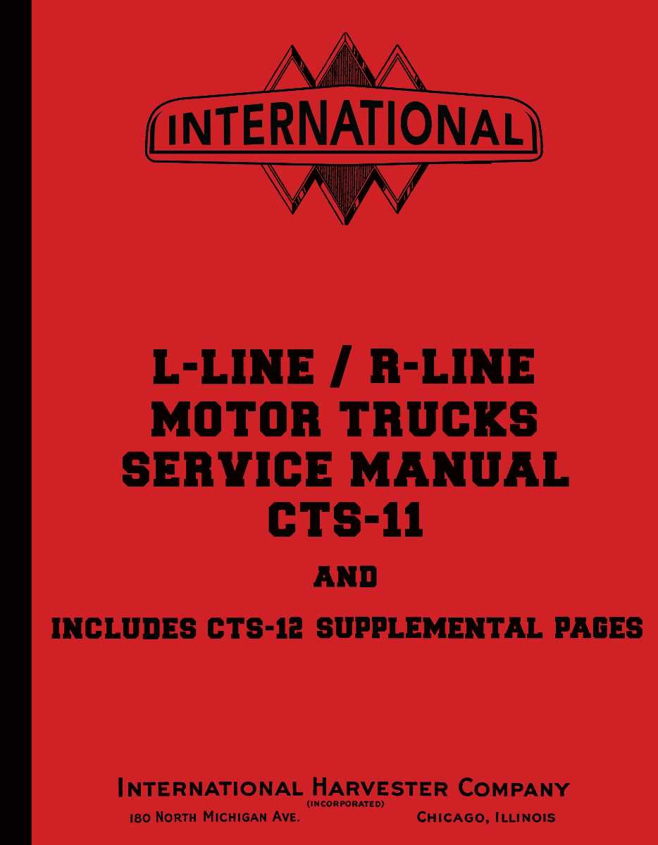 Service Manual for 1950-1955 International L and R Series Truck