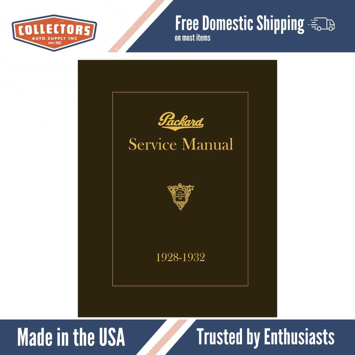 Service Manual for 1928-1932 Packard