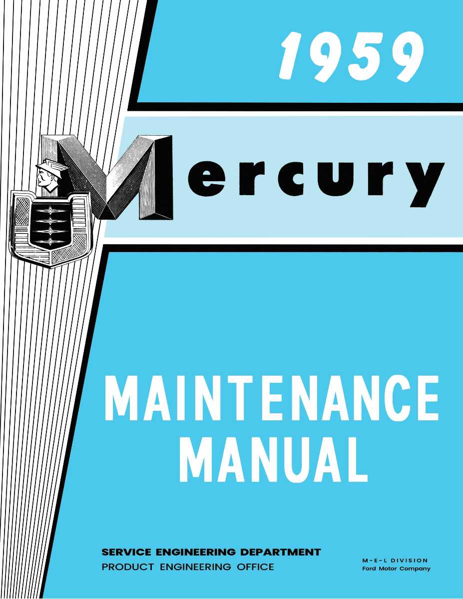 Service Manual for 1959 Mercury