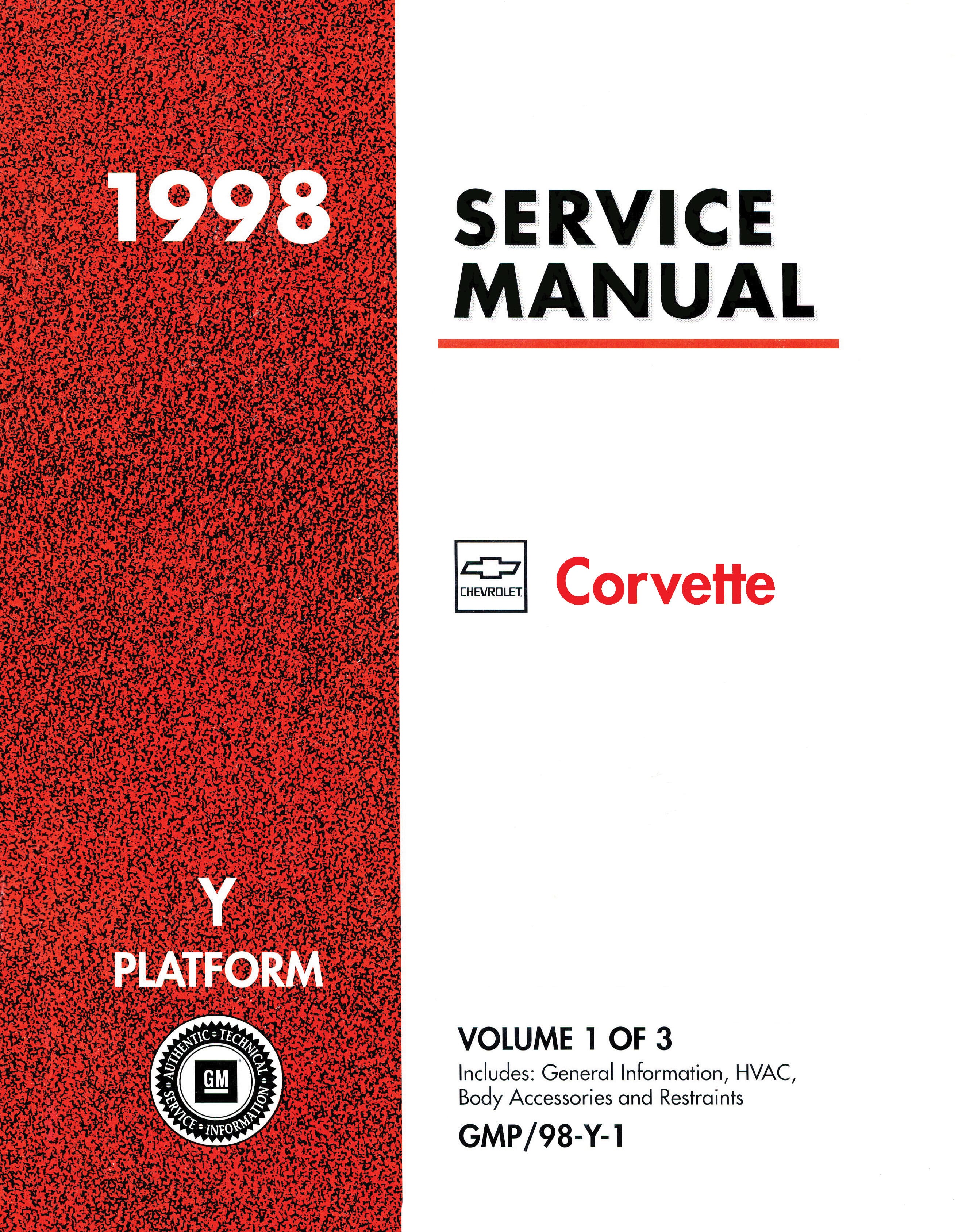 Service Manual for 1998 Chevrolet Corvette