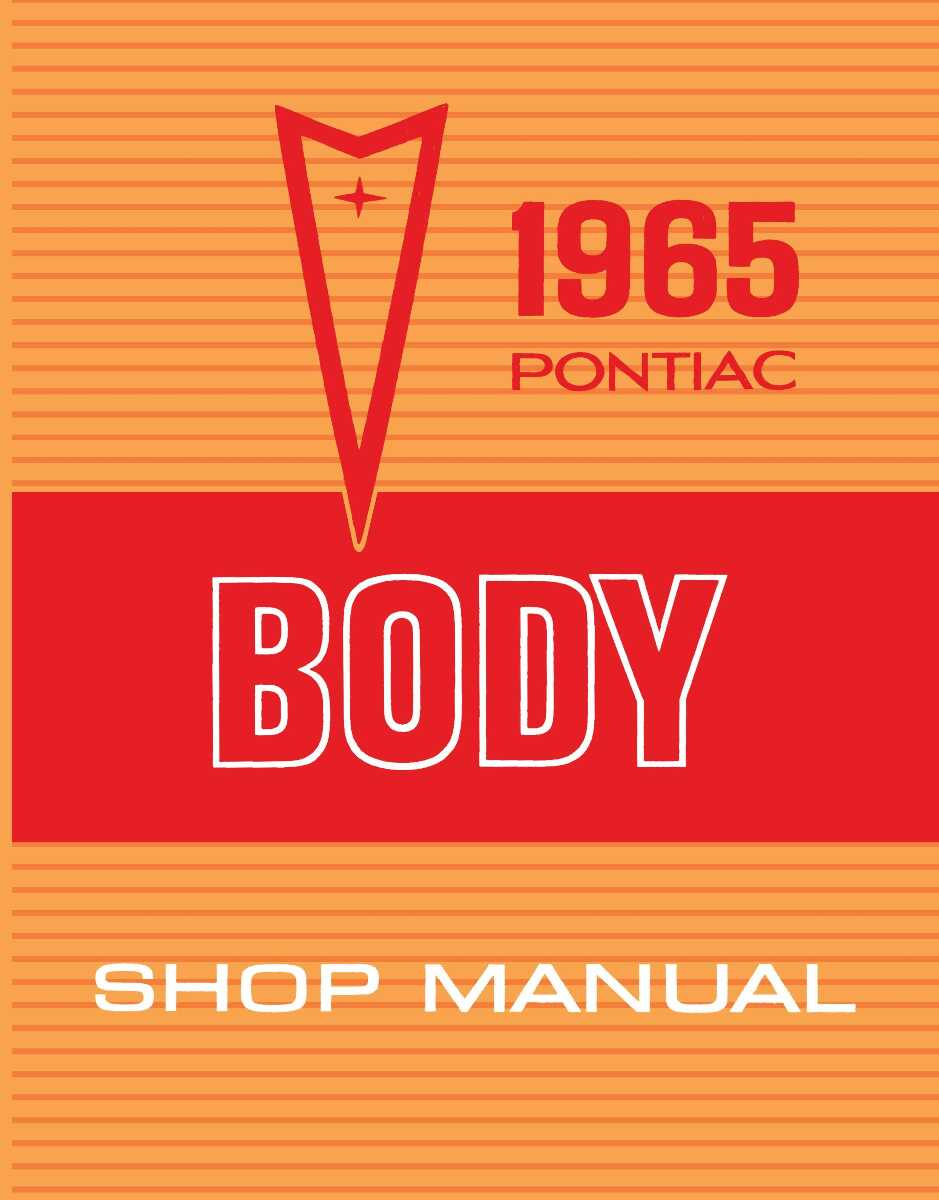 Body Shop Manual for 1965 Pontiac