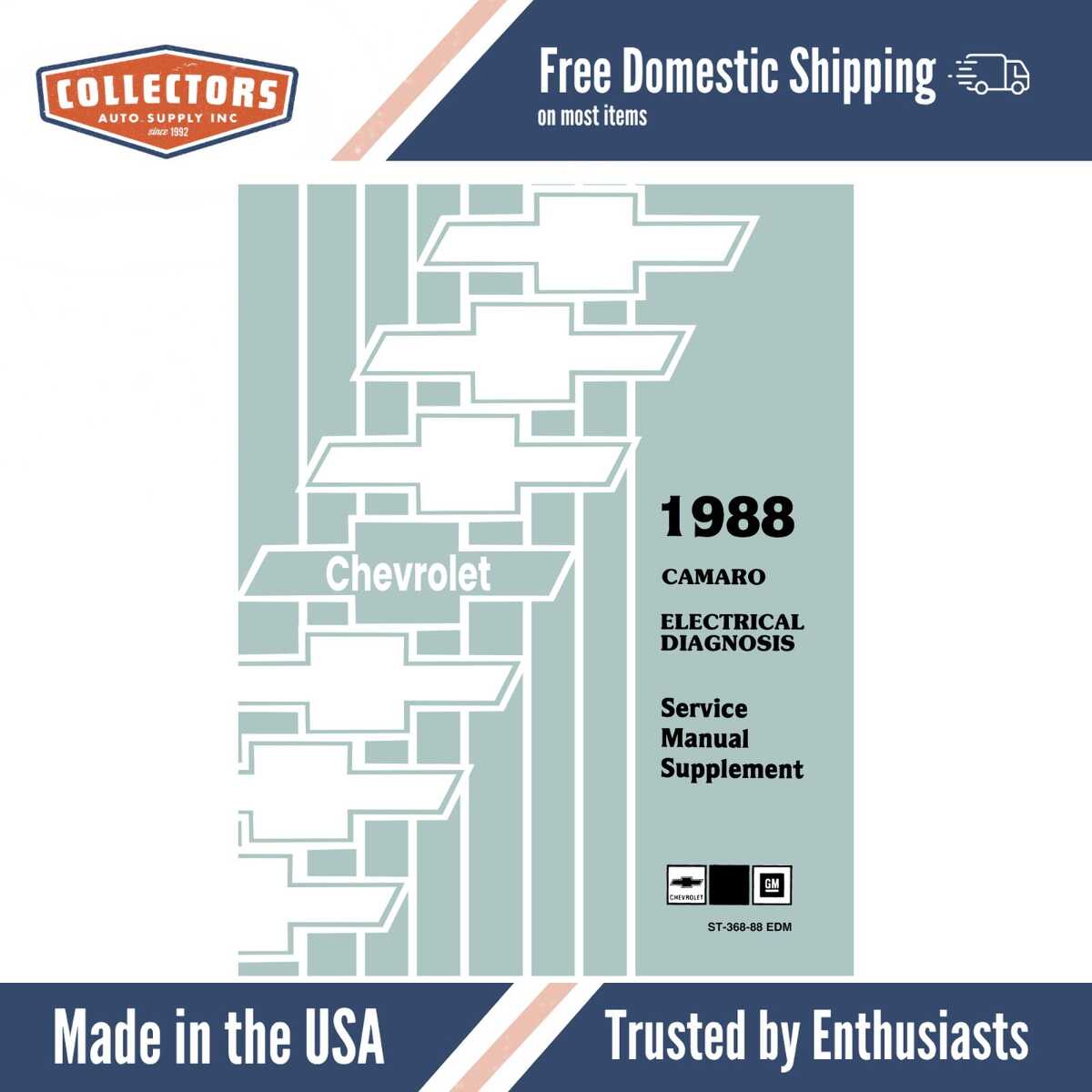 Service Manual for 1988 Chevy Camaro Electrical Diagnosis