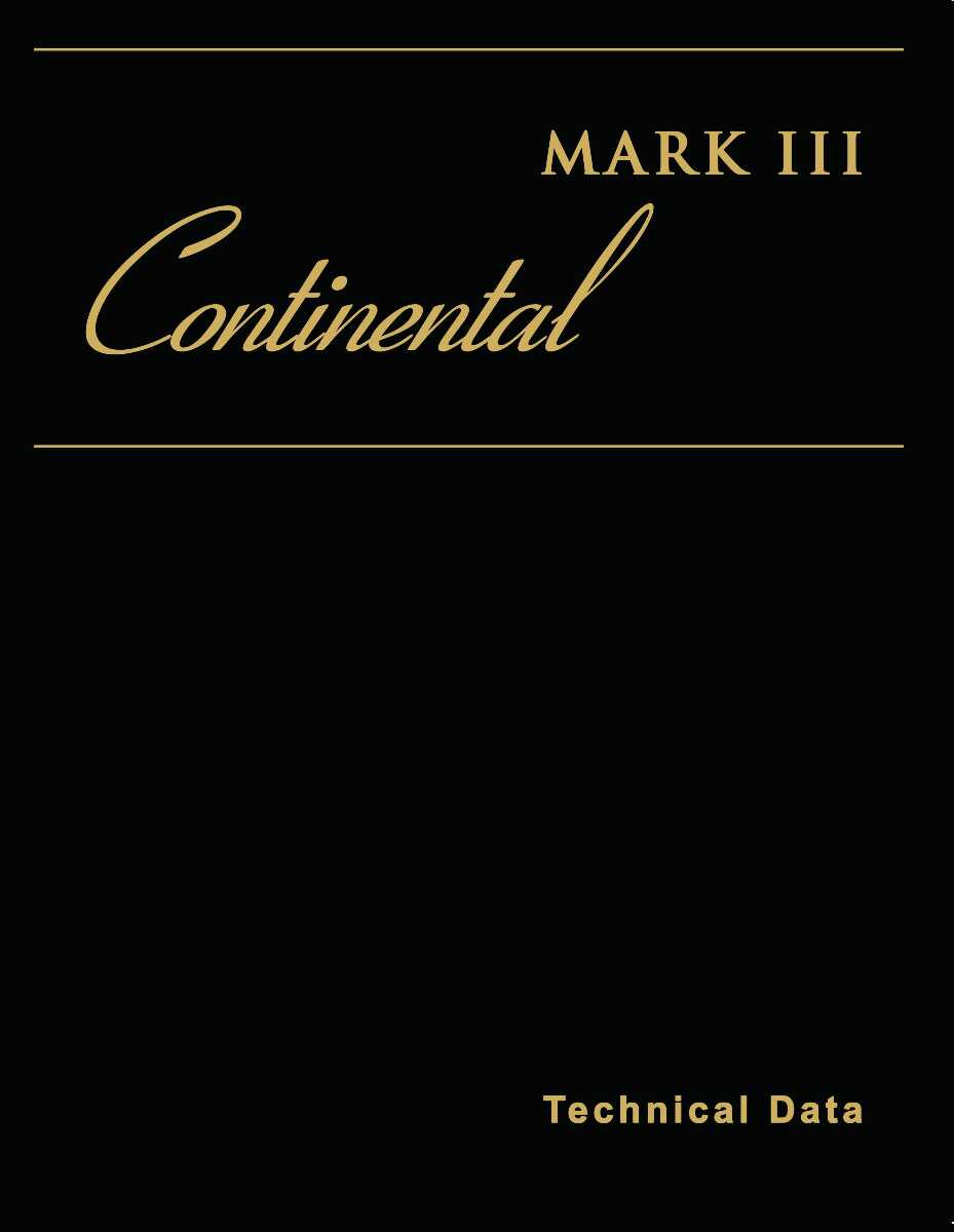 Service Manual for 1968-1969 Lincoln Continental Mark III