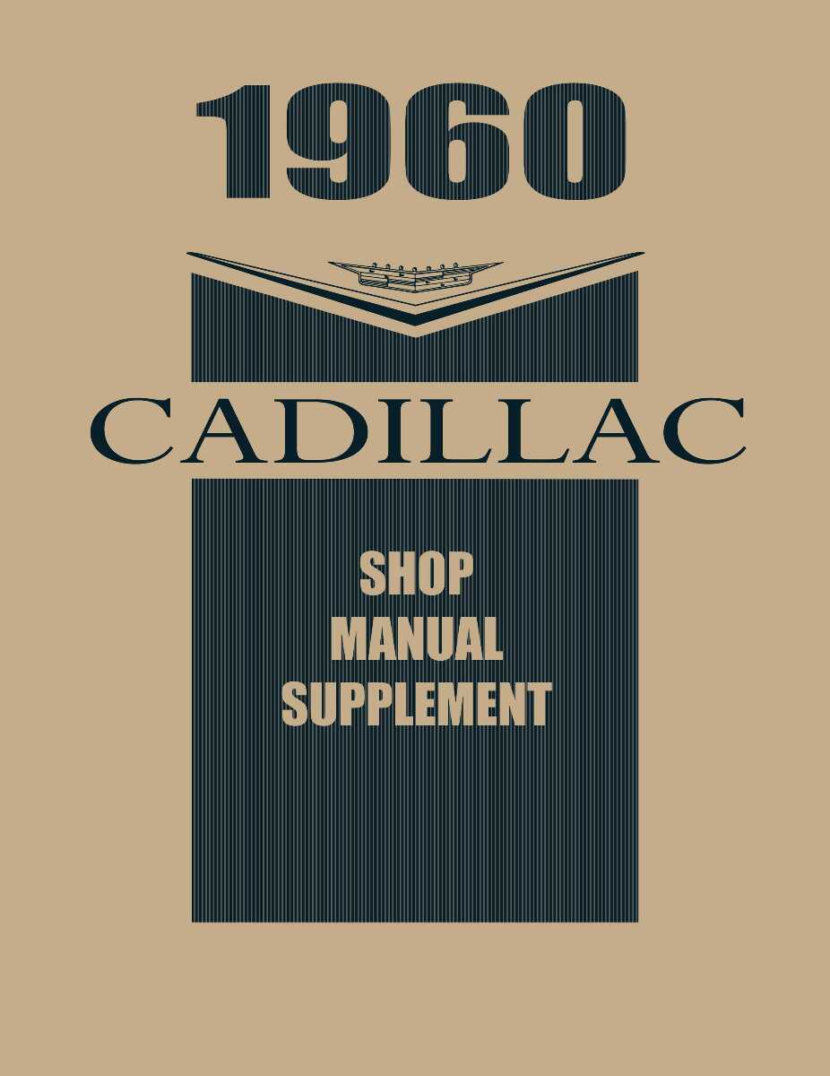 Service Manual for 1960 Cadillac