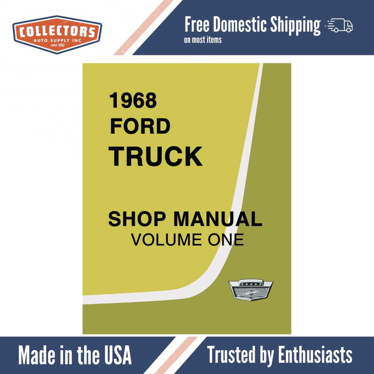 Service Manual for 1968 Ford Truck (4 Vol)
