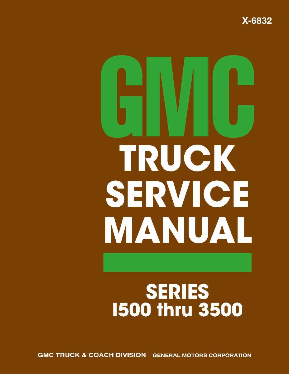 Service Manual for 1968 GMC Truck