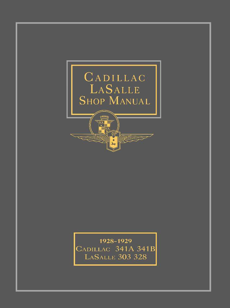 Service Manual for 1928-1929 Cadillac LaSalle