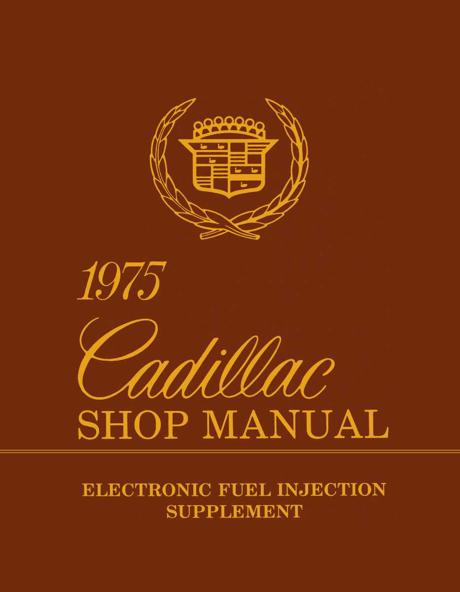 Service Manual for 1975 Cadillac Fuel Injection