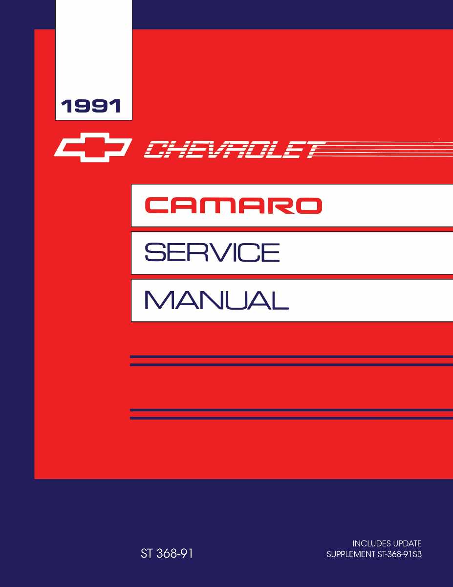 Service Manual for 1991 Chevy Camaro Service Manual for 1991 Chevy Camaro