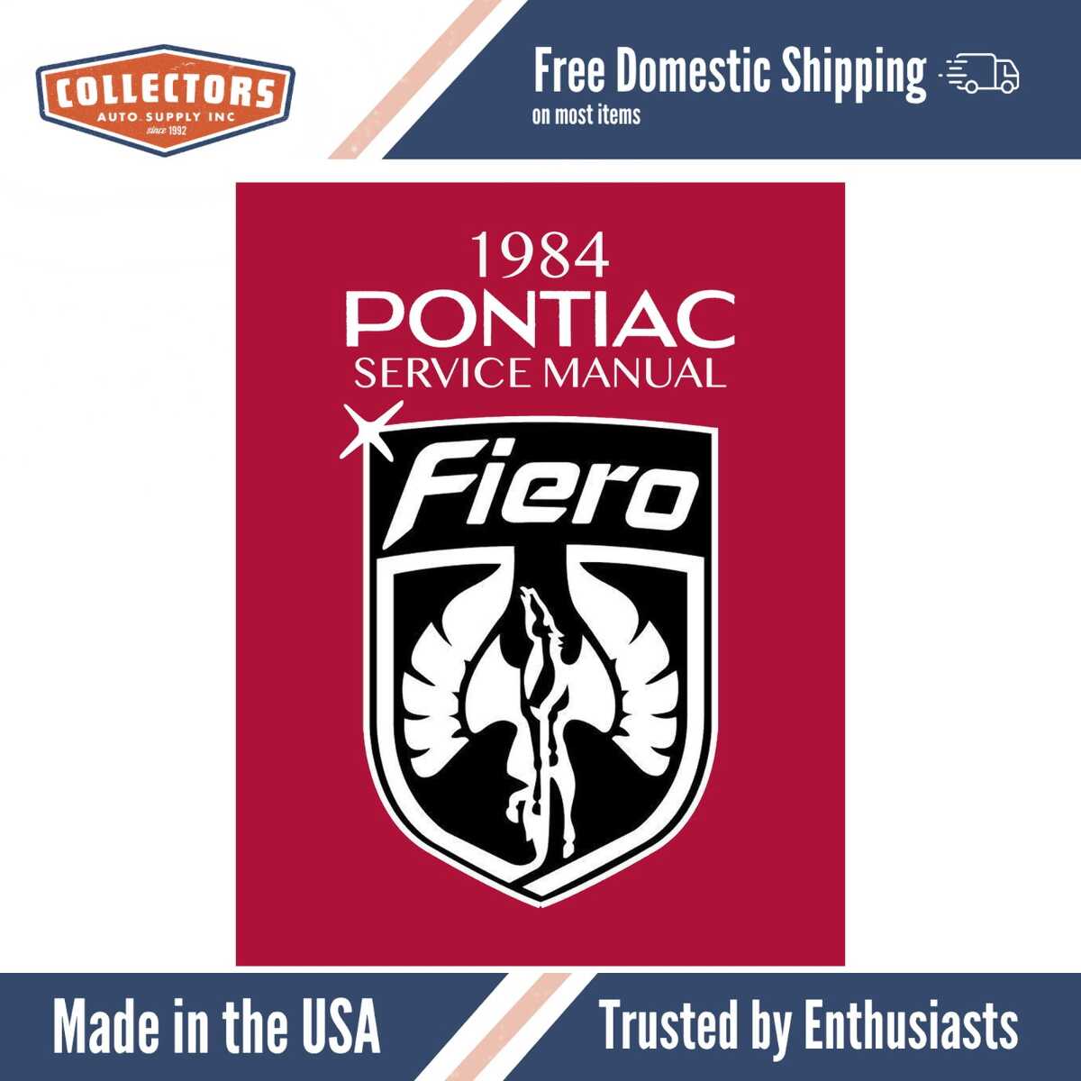 Service Manual for 1984 Pontiac Fiero