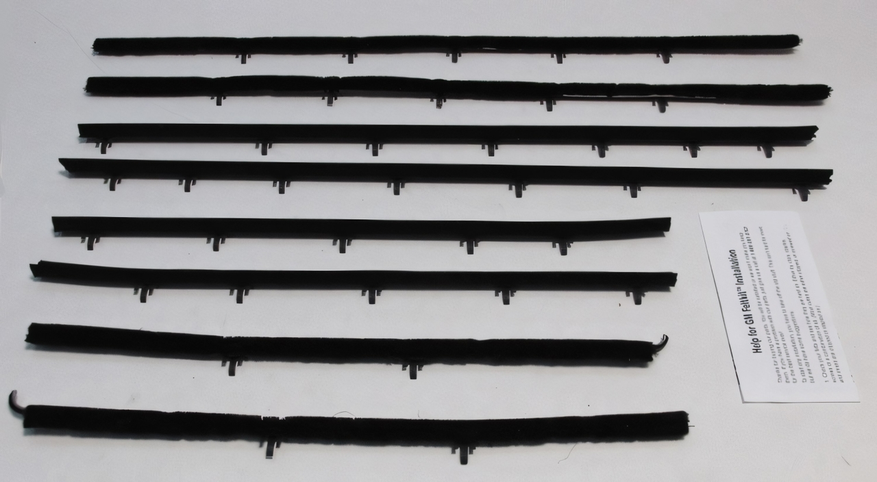 Window Sweeps Felt Kit Belt Line Weatherstrip for 1966-1967 Buick Skylark Hardtop - USA Made Authentic Auto Part