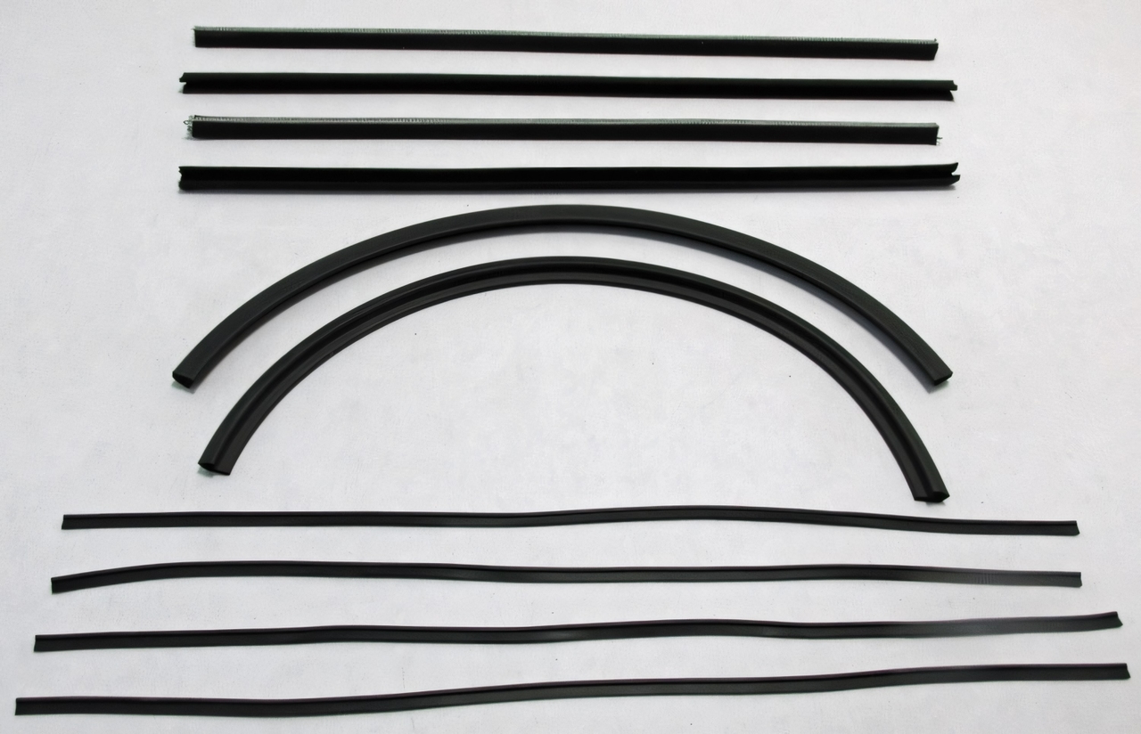 Window Sweeps Felt Kit for Vintage Chevrolet GMC Truck 2 Door Pick Up - Complete Weatherstrip Superkit (10Pcs)