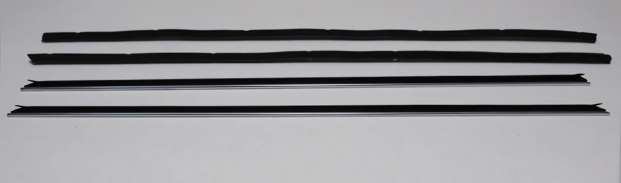Window Sweeps Felt Kit for 1968-1969 Ford Ranchero Pick Up OEM - Front, Left, Right Weatherstrip Set
