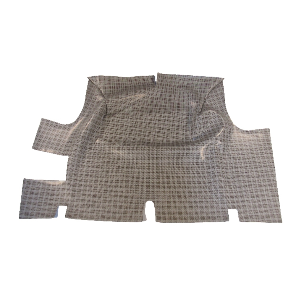 Trunk Floor Mat Cover for 66-67 Ford Fairlane Convertible, Small Ford Plaid Rubber Material, Front Area Coverage.