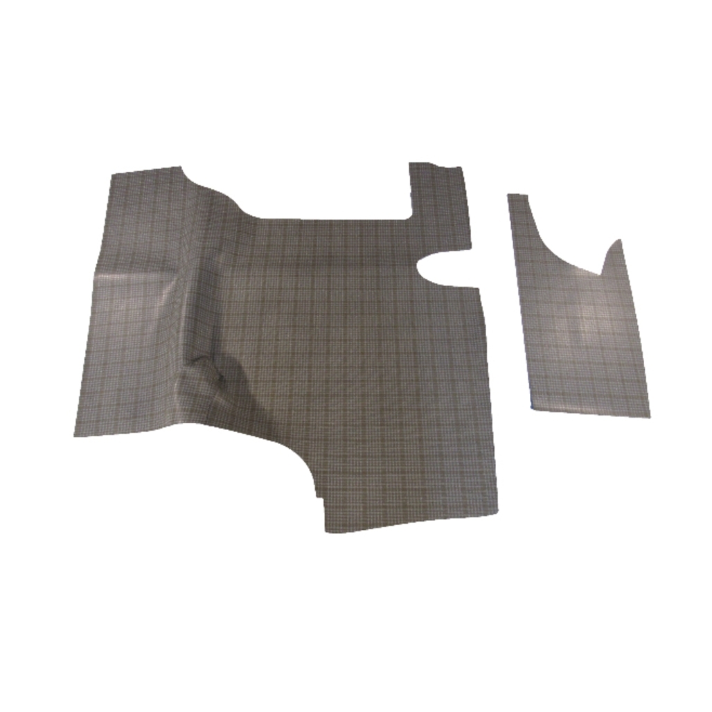 Trunk Floor Mat Cover for 55-56 Ford Coupe & Convertible, Large Ford Plaid Rubber Material, Made in the USA