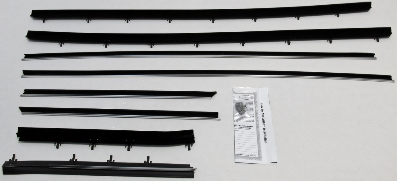 Window Sweeps Felt Kit Belt Line Weatherstrip for 1972-1975 Ford Torino Fastback - Front, Rear, Left, Right Inner & Outer