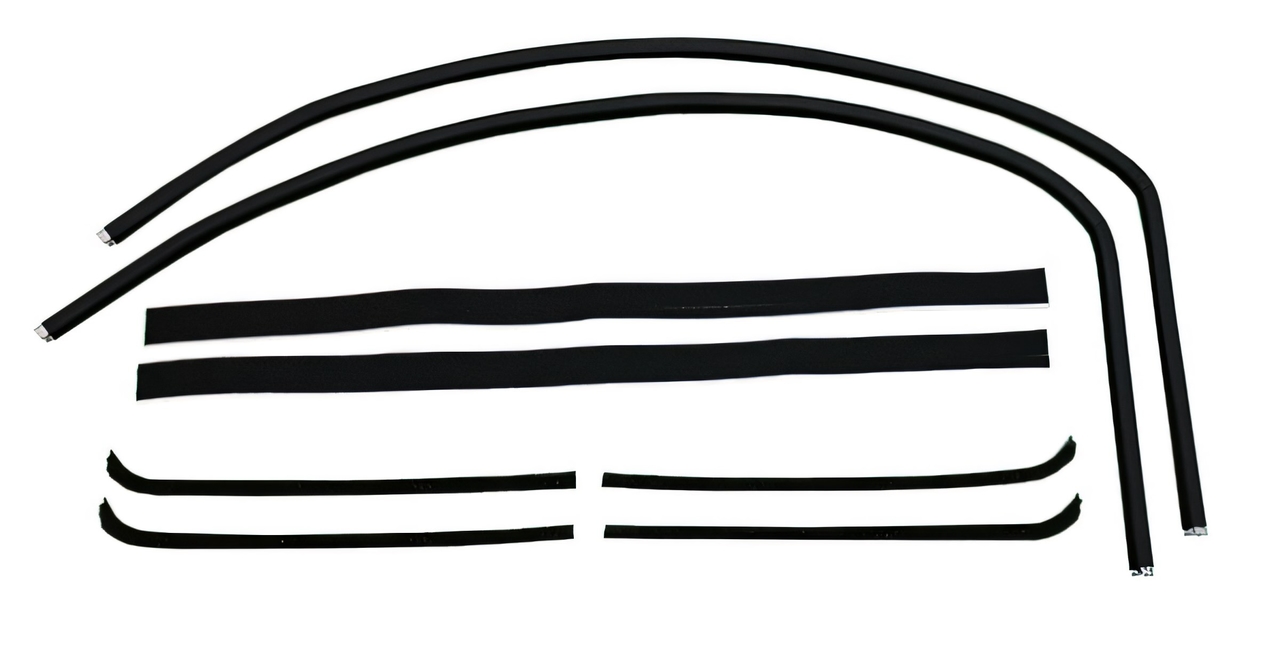 Window Sweeps Felt Kit Belt Line Weatherstrip for 1955-1959 Chevrolet GMC Truck Pickup - Front, Left, Right Inner Outer