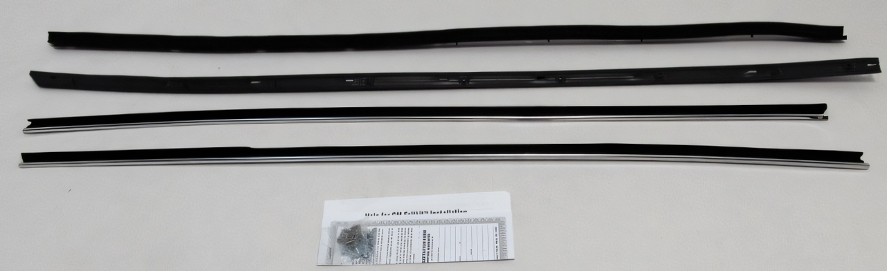 1974-76 Ford Torino Elite 2 Door Hardtop Window Sweeps Felt Kit - USA Made OEM Quality for Inner & Outer Areas of Vehicle