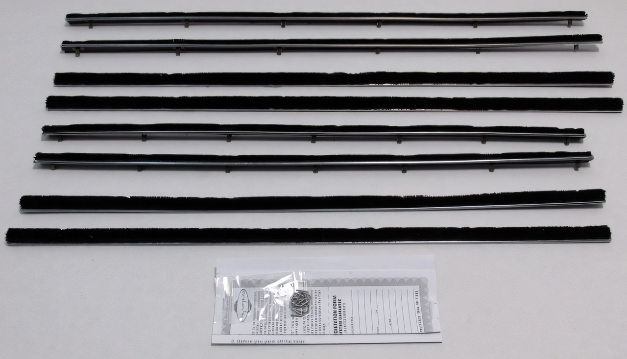 1964-65 Ford Falcon Tudor 2 Door Sedan Window Sweeps Felt Kit - OEM Thick, Inner & Outer Seals for Quiet Ride