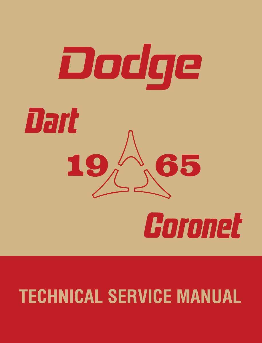 Service Manual for 1965 Dodge Dart, Coronet