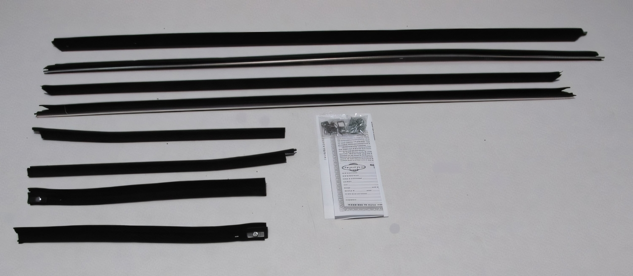 Window Sweeps Felt Kit Belt Line Weatherstrip for 1970-1972 Chevrolet Monte Carlo Authentic 8Pc Image