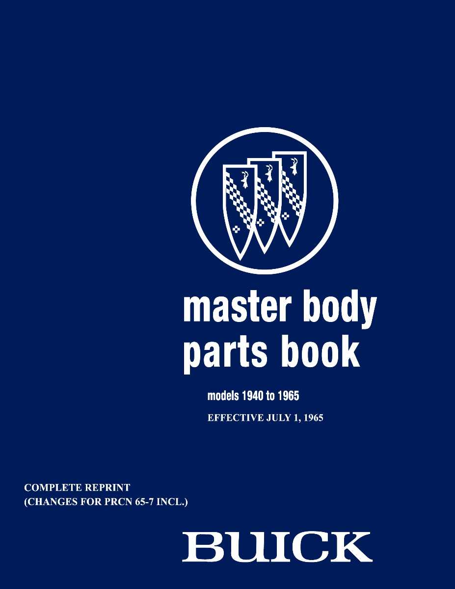 Parts Catalog for 1954-1964 Buick