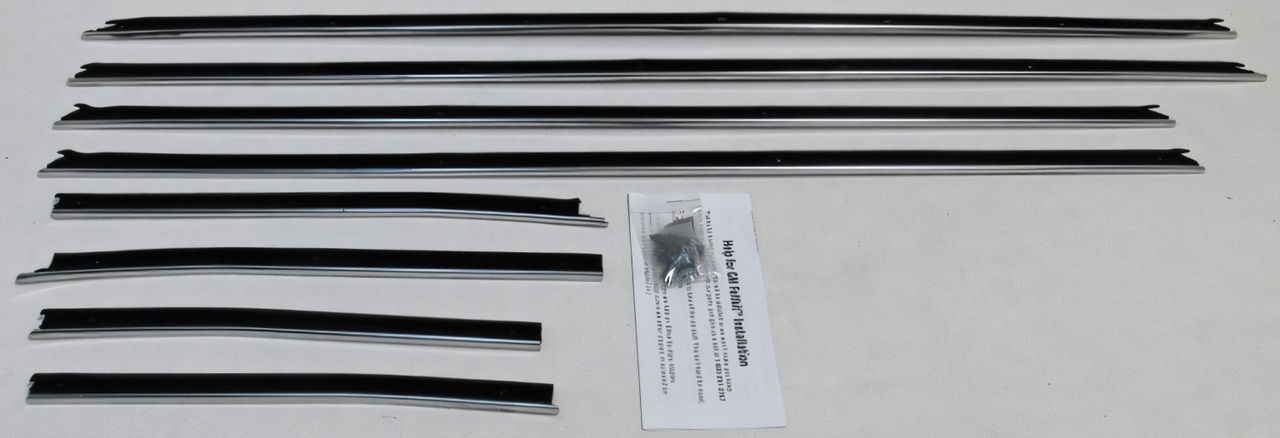 Window Sweeps Felt Kit Belt Line Weatherstrip for Chevrolet Monte Carlo 1970-1972 - Front, Rear, Left, Right - Inner & Outer