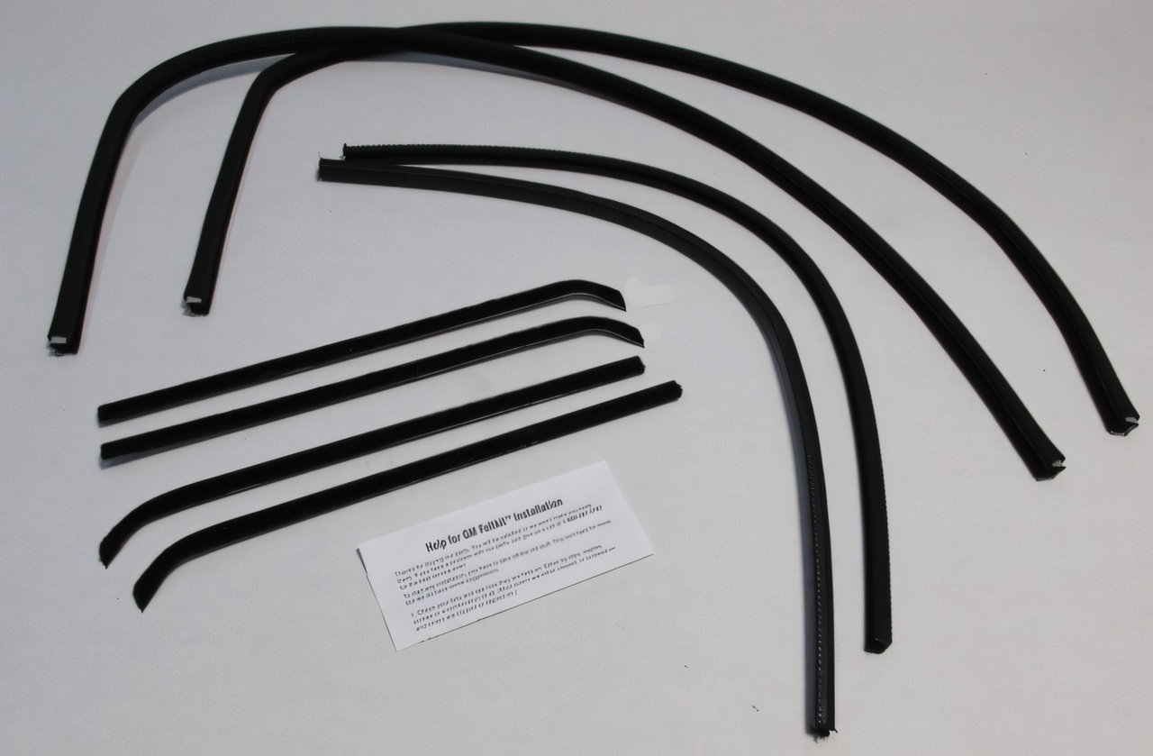 1960-1963 Chevrolet GMC Truck Window Sweeps Felt Kit Weatherstrip Inner Outer Front Left Right 8 Piece Set United States Made