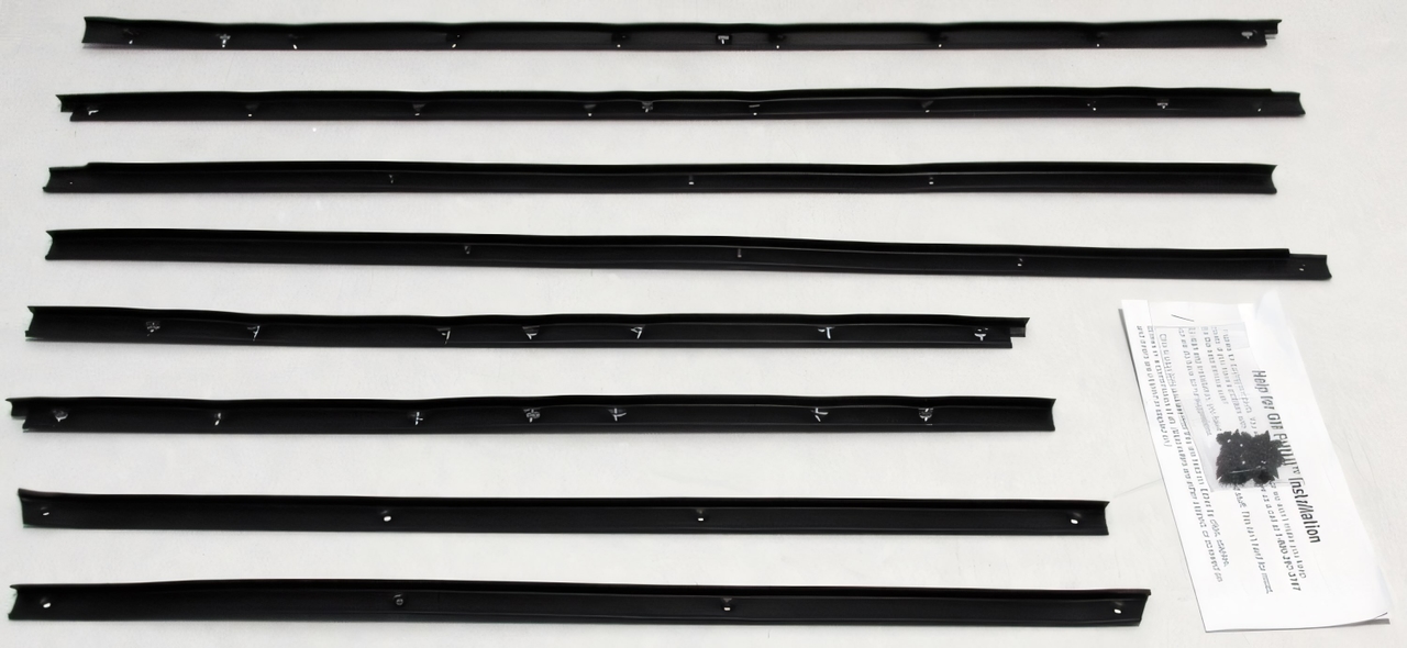 Window Sweeps Felt Kit for 1964 Buick Skylark Hardtop - Inner/Outer Weatherstrip Set, Front/Rear Left/Right - US Made Replica
