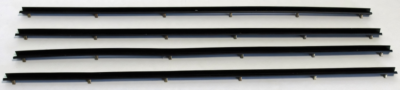 Window Sweeps Felt Kit Belt Line Weatherstrip for 72-80 International Truck Front Left Right - Inner & Outer Replacement