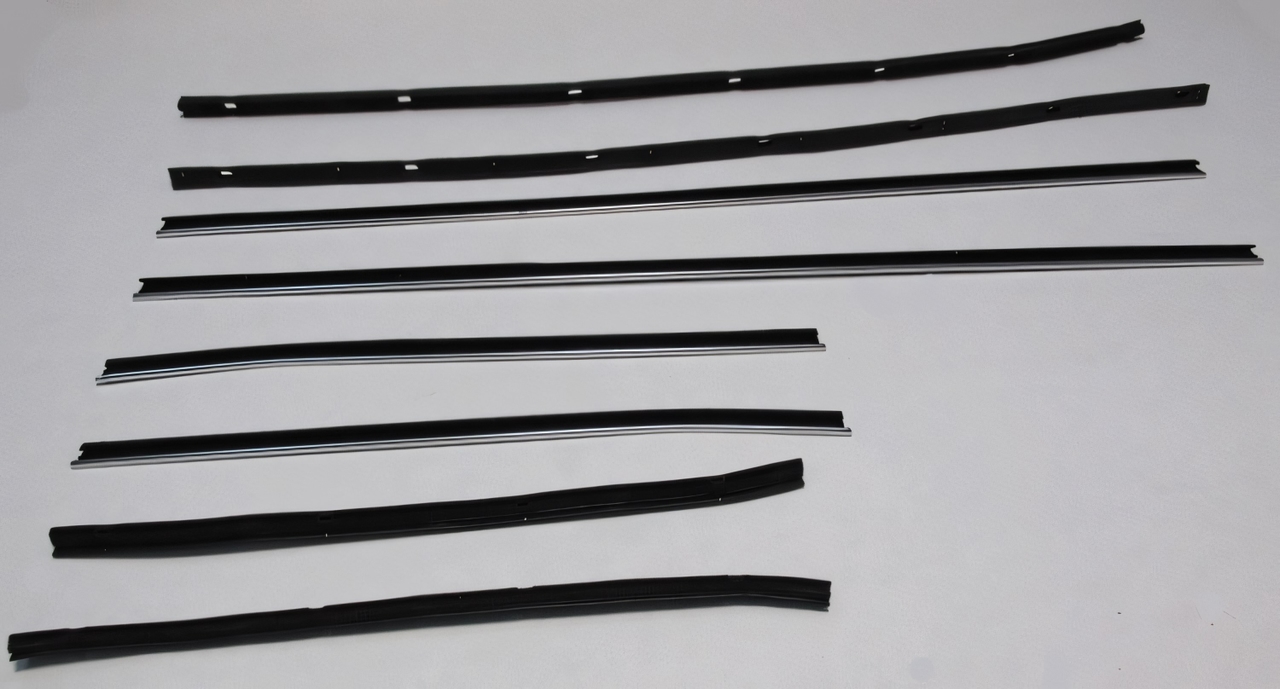 Window Sweeps Felt Kit Weatherstrip for 1970-1971 Ford Torino Fastback - Front, Rear, Left & Right Inner Outer Seals