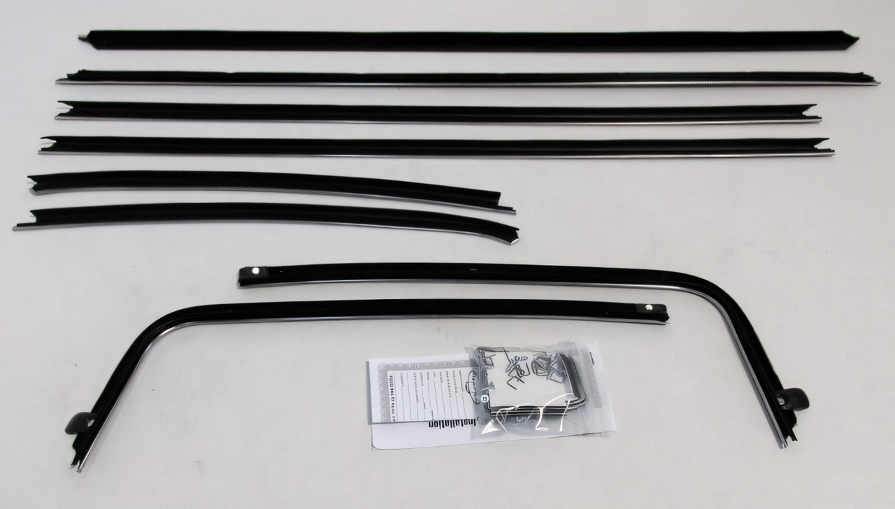 Window Sweeps Felt Kit for Buick Skylark 2 Door Hardtop - OEM Quality, Made in USA - Front Rear Left Right Inner Outer