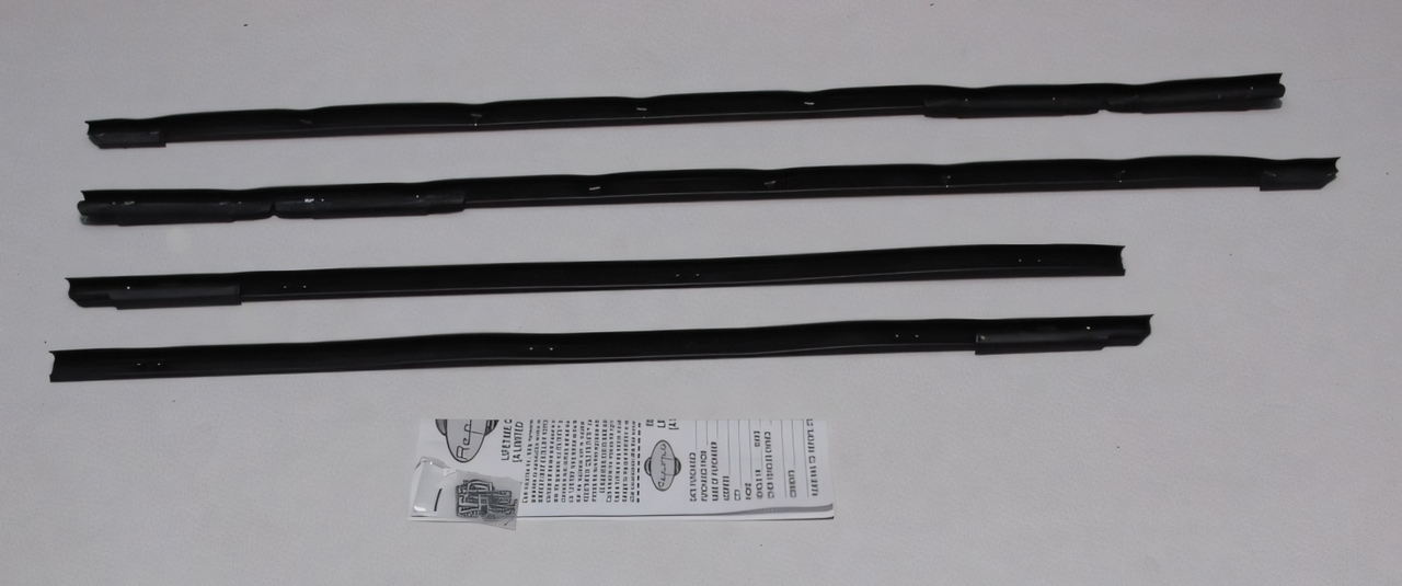 1963-64 Chevrolet Impala 4Dr Hardtop Window Sweeps Felt Kit Belt Line Weatherstrip Authentic Outer Pieces Set of 4