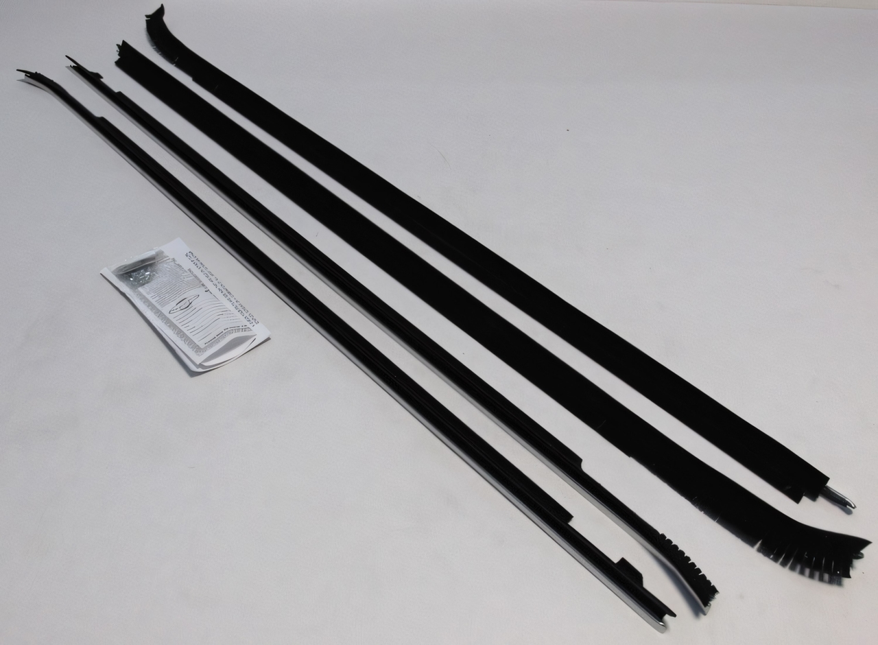 Window Sweeps Felt Kit Belt Line Weatherstrip for 1983-1987 Caprice Hardtop Front Left Right - Black